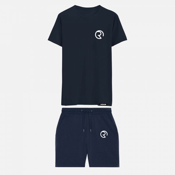 RDAM® | Iconic 3D op Navy Blue | T en Shorts Pak