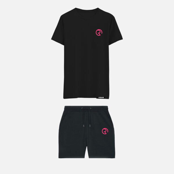 RDAM® | Iconic Neon Pink op Zwart | T en Shorts Pak
