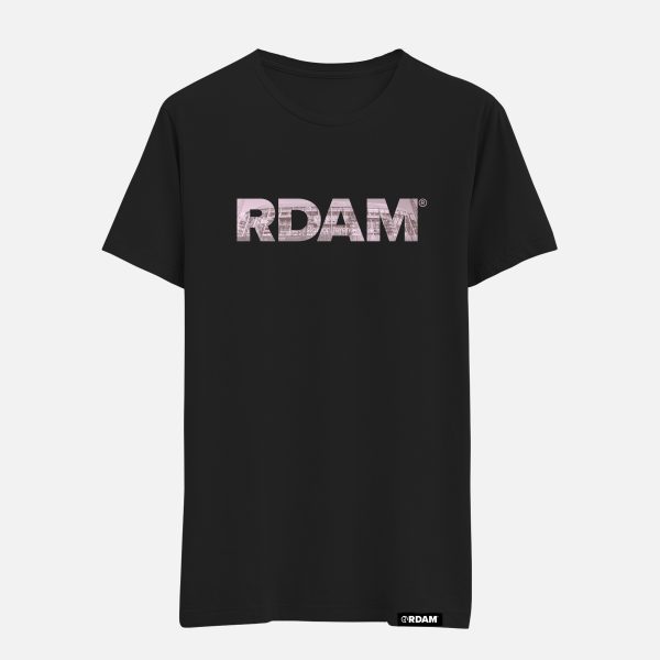 RDAM® | Feyenoord Kuip Soft Pink op Zwart | T-Shirt