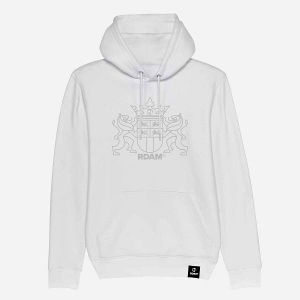 RDAM® | Sterker Door Grijs op Wit | Hoodie