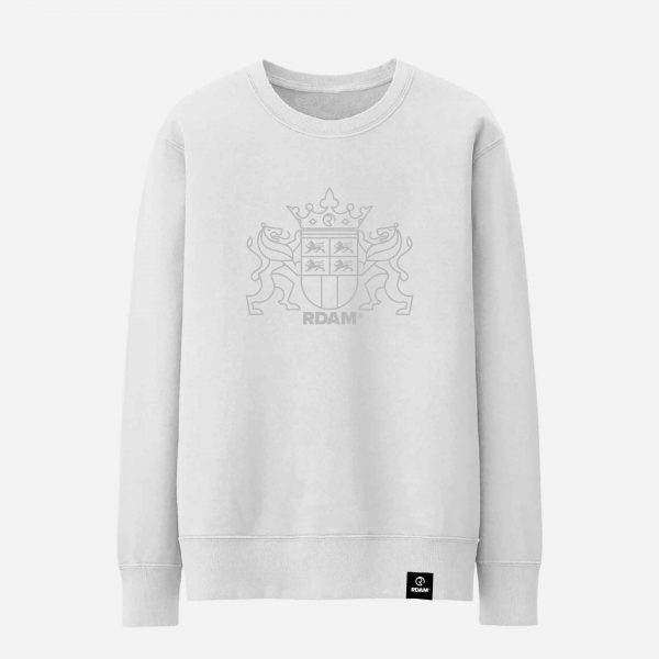 RDAM® | Sterker Door Grijs op Wit | Sweater