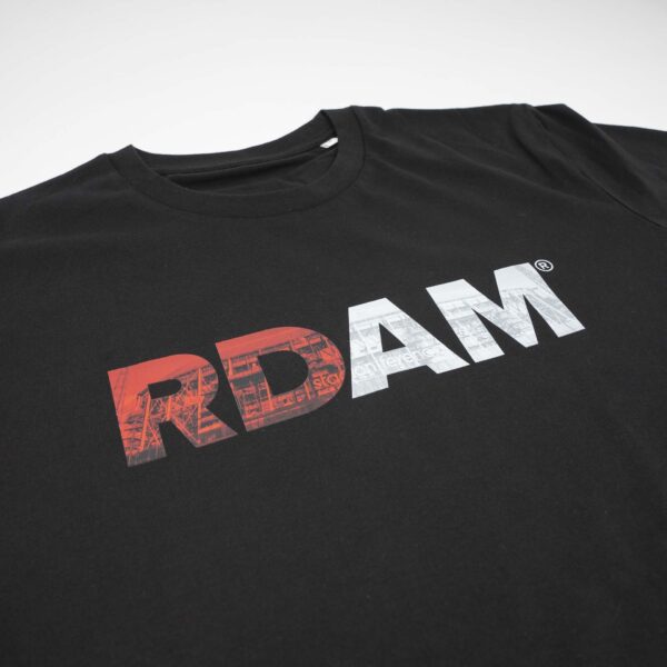RDAM® | Feyenoord Kuip Rood & Wit op Zwart | T-Shirt