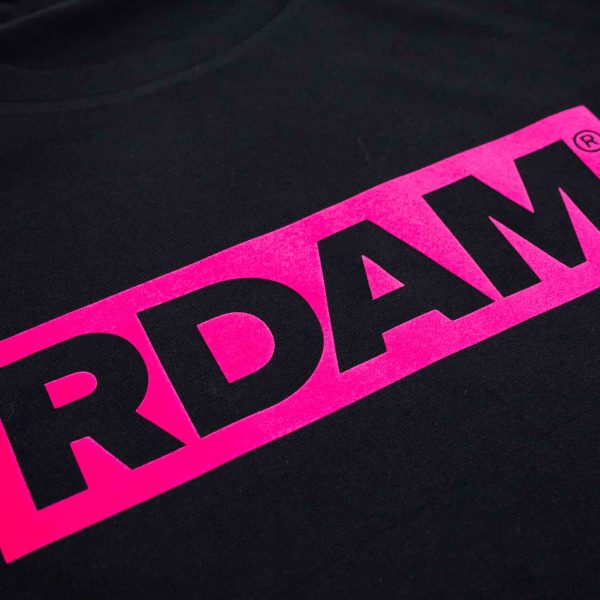 RDAM® | Outline Flock Orchid op Zwart | Kindersweater