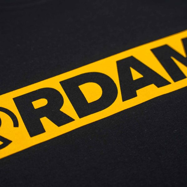 RDAM® | Outline Flock Geel op Zwart | Hoodie