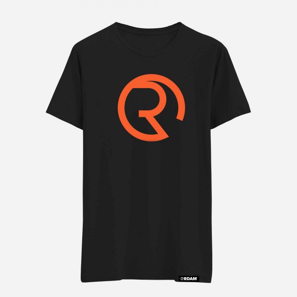 RDAM® | Iconic Neon Oranje op Zwart | T-Shirt