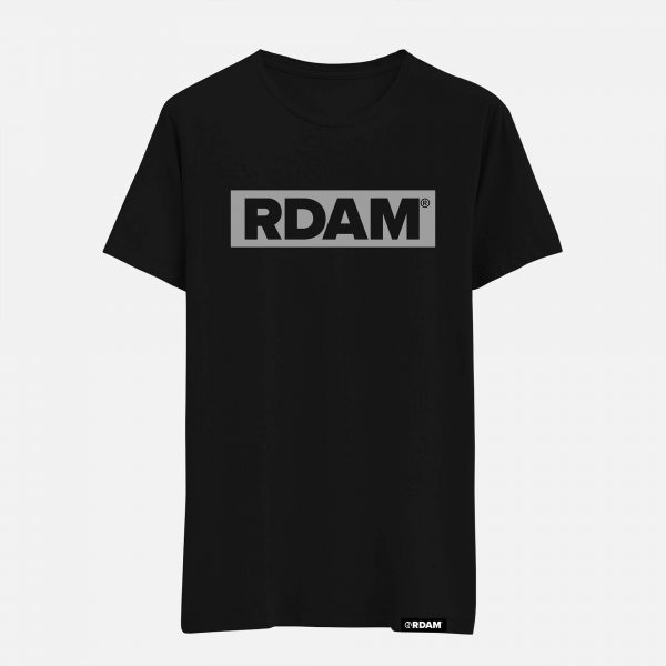 RDAM® | Flock Grijs op Zwart | T-Shirt