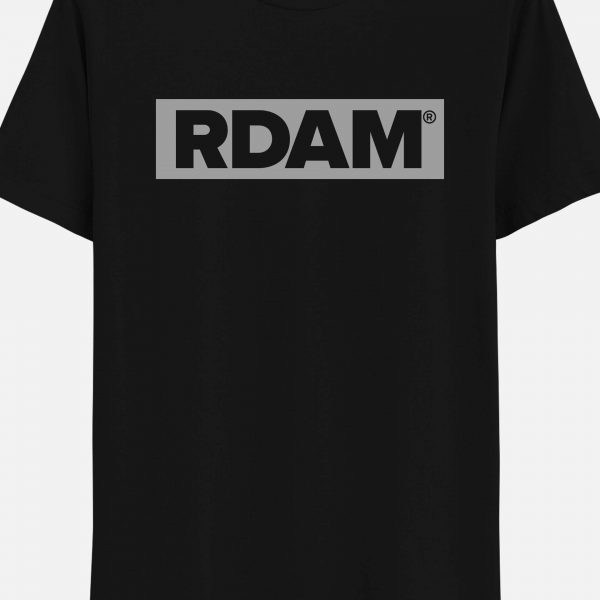 RDAM® | Flock Grijs op Zwart | T-Shirt