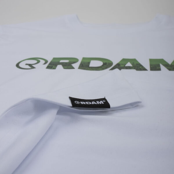 RDAM® | Rotterdam Skyline Groen op Wit | T-Shirt