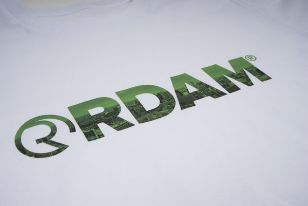 RDAM® | Rotterdam Skyline Groen op Wit | Sweater