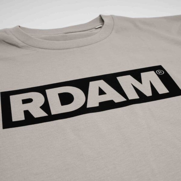 RDAM® | Flock Zwart op Ash Grey | T-Shirt