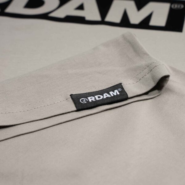 RDAM® | Flock Zwart op Ash Grey | T-Shirt