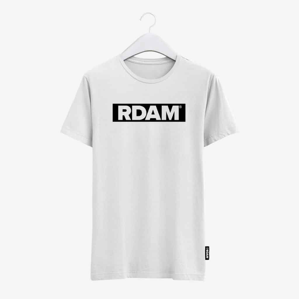 RDAM-T-Shirt-Outline-Flock-op-Wit-1920x1920 T-Shirt Wit met RDAM® tekst in flock