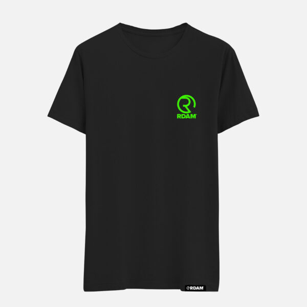 RDAM® | Classic Iconic Neon Groen op Zwart | T-Shirt