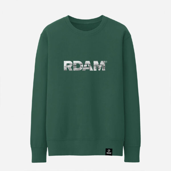 RDAM® | Feyenoord Kuip Wit op Bottle Green | Sweater