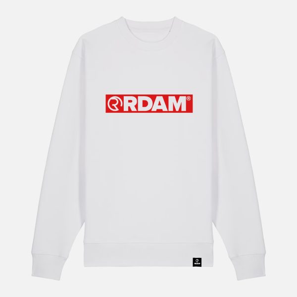 RDAM® | Outline Flock Rood op Wit | Sweater