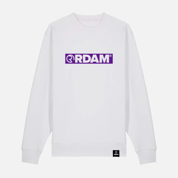 RDAM® | Outline Flock Paars op Wit | Sweater