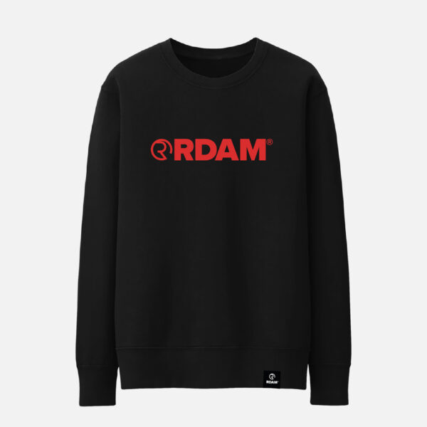 RDAM® | Iconic Essential Rood op Zwart | Sweater