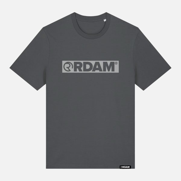 RDAM® | Outline Flock Grijs op Antraciet | T-Shirt