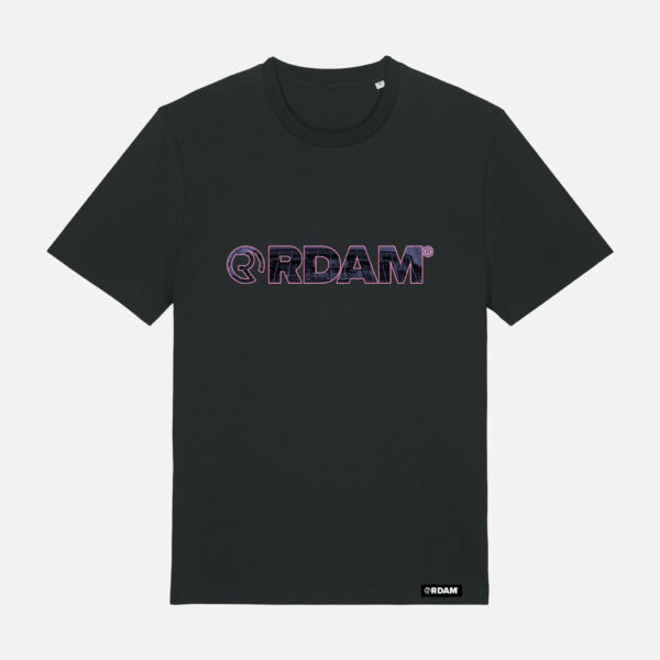RDAM® | Feyenoord Kuip Paars-Roze op Zwart | T-Shirt