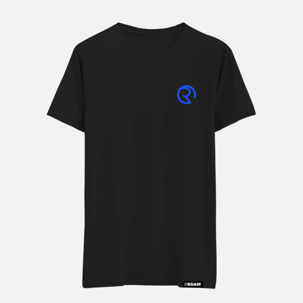 RDAM® | Iconic 3D Royal Blue op Zwart | T-Shirt