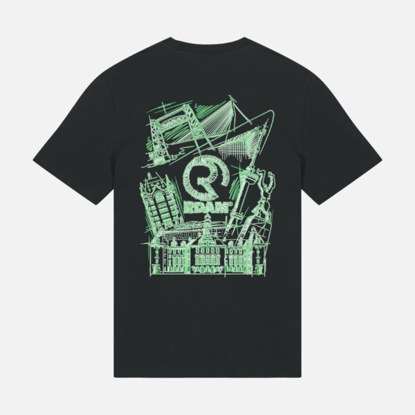 RDAM® | Stadhuis Editie op Zwart | T-Shirt
