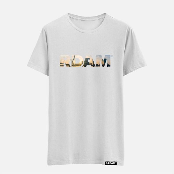 RDAM® | Rotterdam Skyline V2 op Wit | T-Shirt