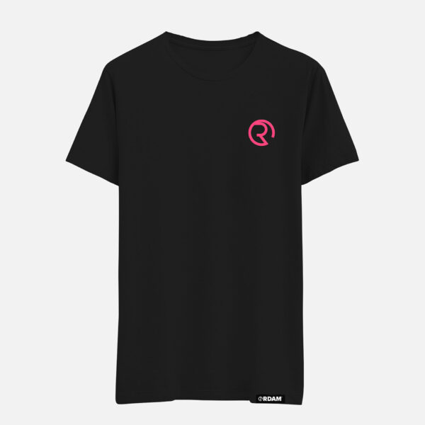 RDAM® | Iconic Neon Pink op Zwart | T-Shirt