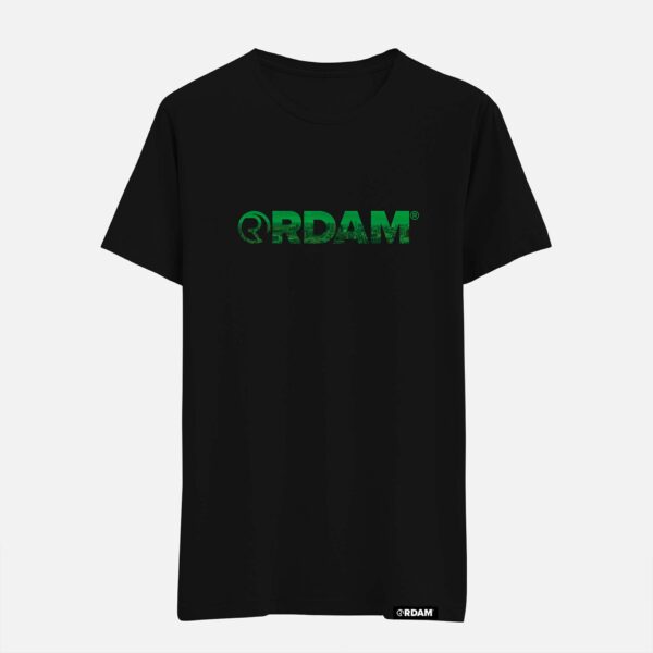 RDAM® | Rotterdam Skyline Groen op Zwart | T-Shirt