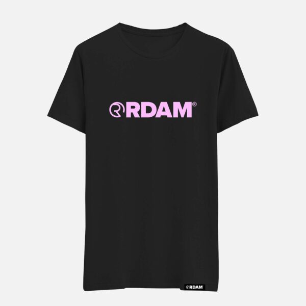 RDAM® | Iconic Essential Soft Pink op Zwart | T-Shirt