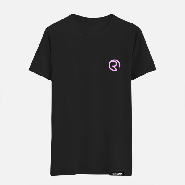 RDAM® | Iconic Soft Pink op Zwart | T-Shirt
