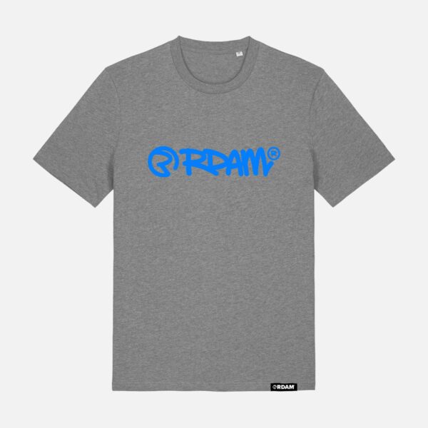 RDAM® | SW Editie Neon Blauw op Mid Heather Grey | T-Shirt